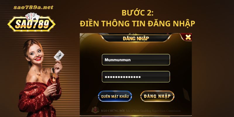 Cung cấp thông tin đăng nhập Sao789