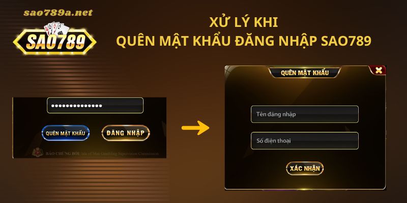 Hướng dẫn lấy lại mật khẩu bị quên tại Sao 789