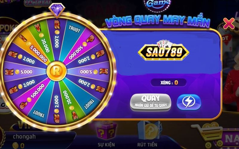 Vòng Quay May Mắn là mini game đình đám tại Sao789