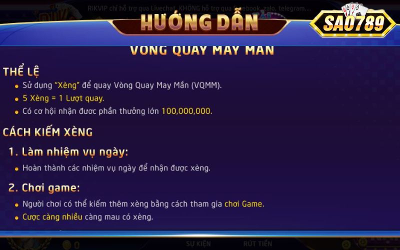 Luật chơi Vòng Quay May Mắn siêu đơn giản