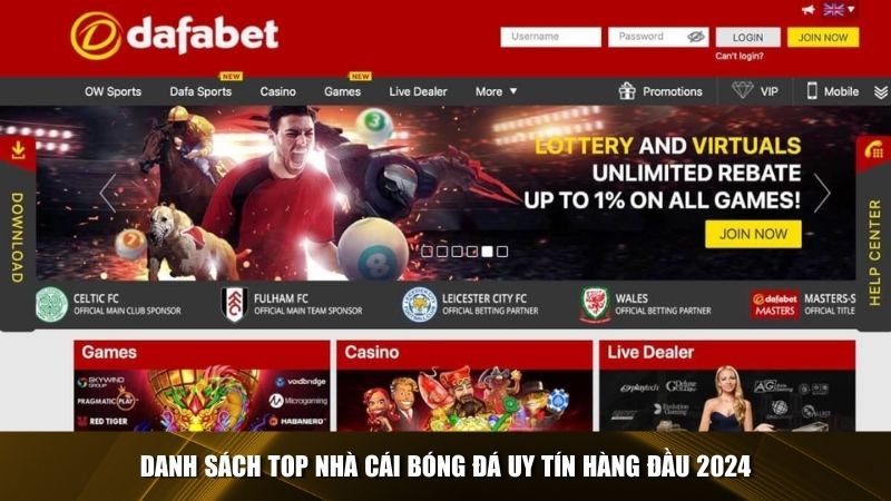 Dafabet – Nhà cái cá cược thể thao đẳng cấp châu Á